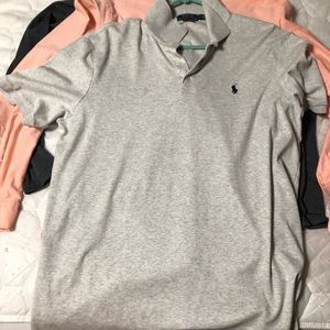 Gray polo shirt
